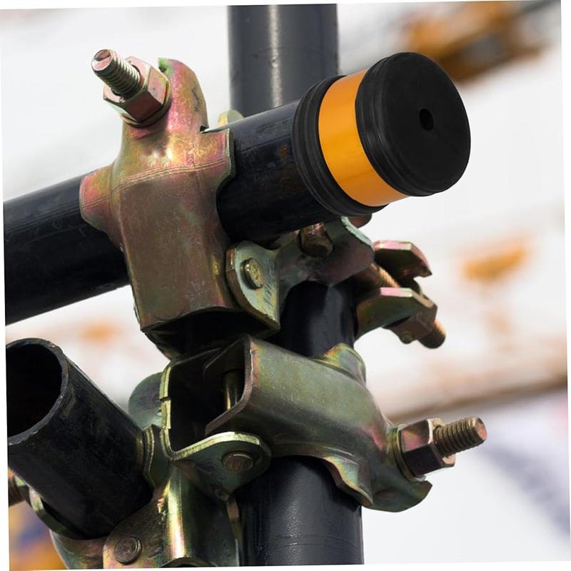 Black Rubber Scaffolding Pipe Caps Easy Installation for Construction Renovation - Image 4